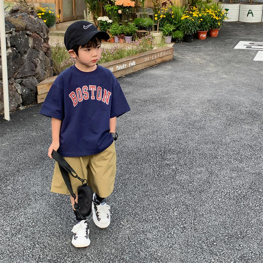 【童装男童夏装短袖T恤❗️轻薄透气】夏天棉质儿童男孩夏季潮服大童帅气酷帅时髦男士父亲节礼物新年礼盒年货礼盒 商品图1