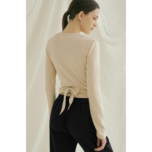 跃牌【洛水之神系列】ins新款长袖绑带瑜伽服跑步运动T恤HN70 商品图2