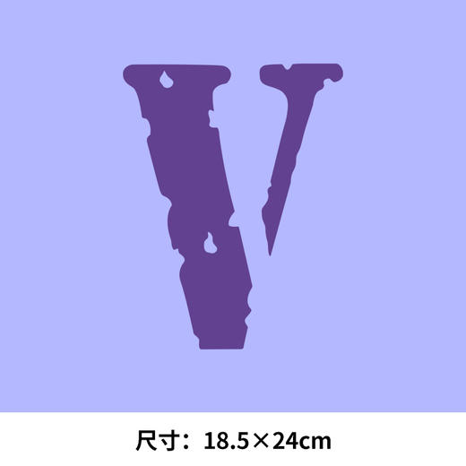 英文字母V热转印烫画贴M卫衣高级潮牌衣服定做烫图白墨2023新款 商品图2