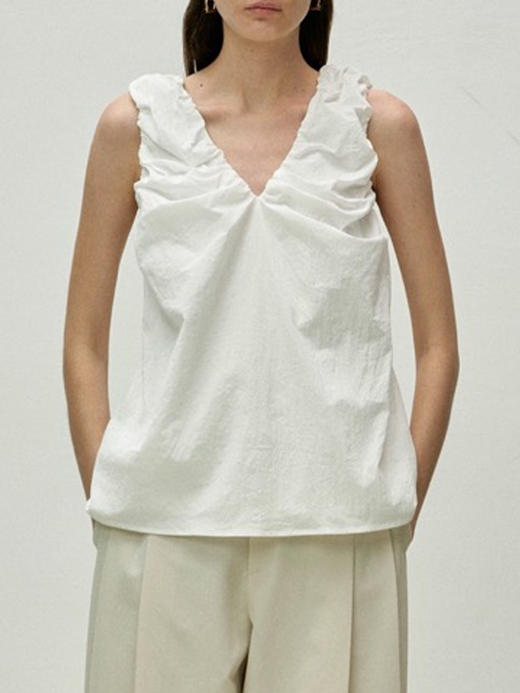 Viktoria Chan | SS23086 Astrid puff top [ 无袖上衣 黑 / 白] 商品图4