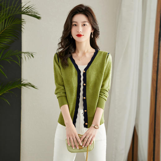 针织开衫女短款毛衣外套，外搭配裙子上衣洋气小衫CC-16-6629 商品图1