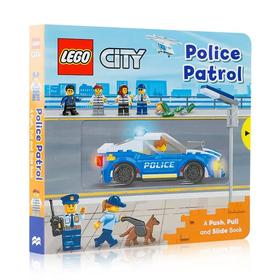 乐高警察巡逻队机关操作纸板抽拉书 Lego Police Patrol A Push Pull and Slide Book