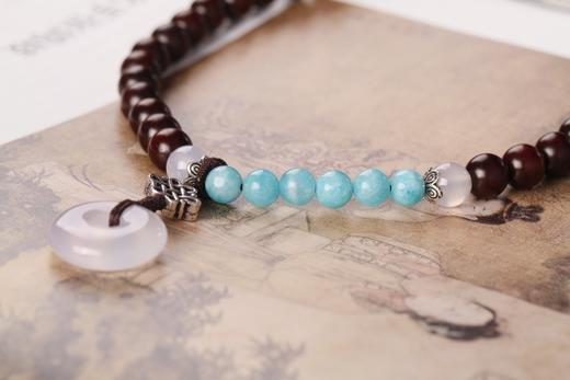 XYZT0093°乐安/平安扣印度小叶紫檀手串 商品图3