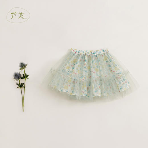 【马克珍妮 芦芙】新款夏装 女童梦幻碎花网纱半身裙230621 商品图2
