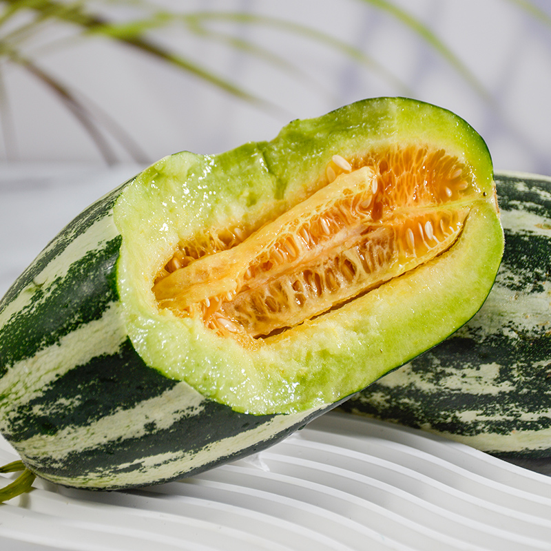 【主发顺丰包邮】博洋9号甜瓜 蜜瓜 羊角蜜 3斤/4.5斤 家庭/彩箱装