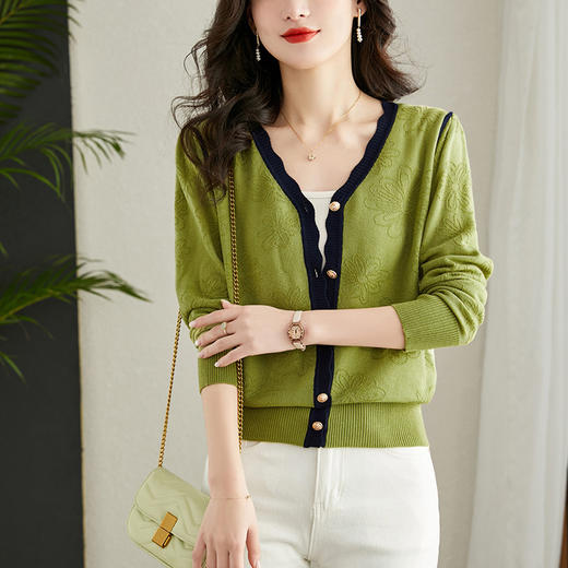 针织开衫女短款毛衣外套，外搭配裙子上衣洋气小衫CC-16-6629 商品图4