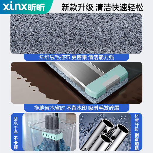 【360°清洁无死角！懒人拖地】平板拖把家用2023新款免手洗吸水懒人拖地一拖板地拖布净墩布 商品图2