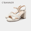 千百度女鞋夏季时装凉鞋百搭超高跟凉鞋一字带真皮鞋 A23350960 商品缩略图4