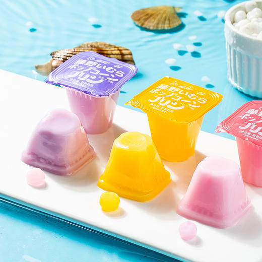 藤野一村爆珠布丁日本风味水果味网红果冻白桃味306g/盒 商品图2