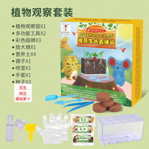【科学种植实验室！】儿童种植观察种子发芽生长科学实验套装小学生diy盆栽种植玩具-QQ 商品图7