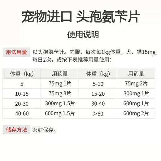 法国维克乐利鲜片75mg300mg600宠物猫藓狗鲜真菌皮肤病感染发炎 商品图2