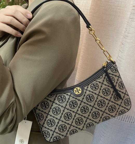 TORY BURCH汤丽柏琦 TB TMONOGRAM提花拉链斜挎腋下包女包 直邮 商品图2