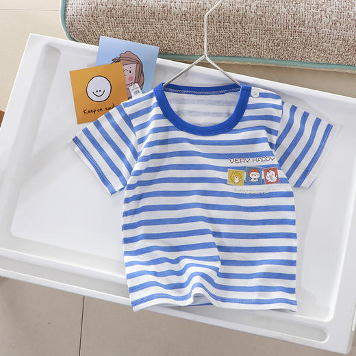 【买1送1 捡漏29.9/2件】儿童短袖纯棉透气A类质检80-140码男童女童印花可爱 商品图2