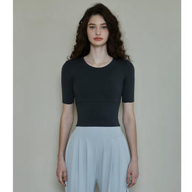 跃牌【洛水之神系列】圆领高弹T恤短袖瑜伽服HN98 (无胸垫）