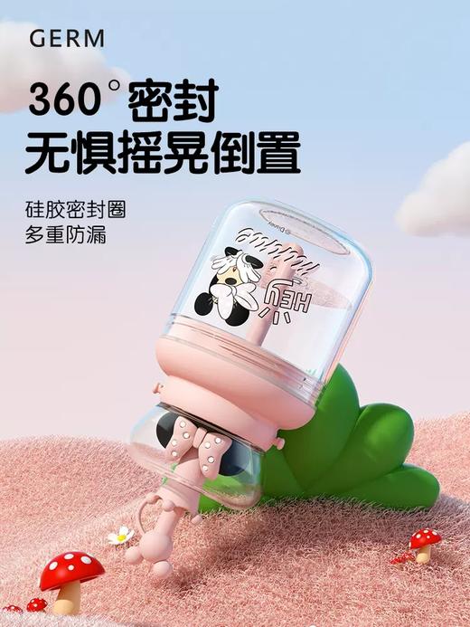 GERM格沵萌动吸管杯儿童可爱米奇唐老鸭系列冷水杯可背带水壶GM-55523-55530-56162 商品图4