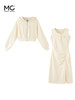MC2洋气套装女春装超短卫衣外套配腰部抽褶显瘦开叉背心裙两件套 商品缩略图3