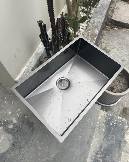 压纹不锈钢水槽 （1.35mm远山定制款）【不含龙头含成套下水器】 商品图4