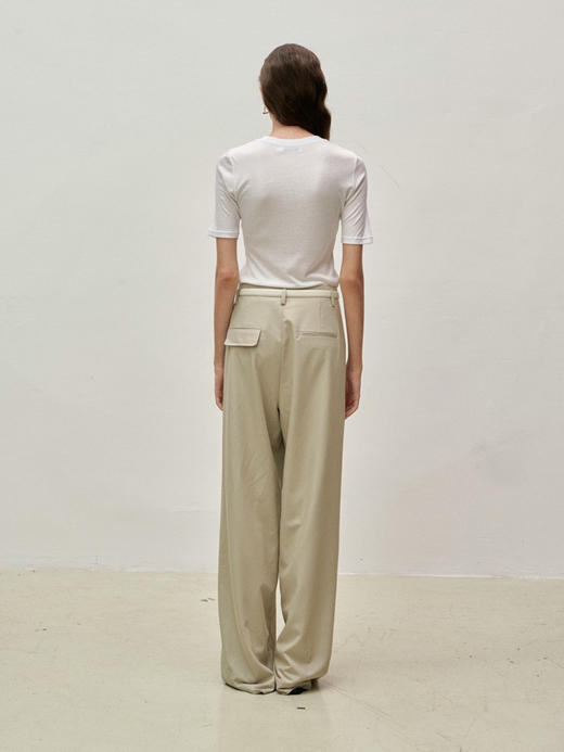 Viktoria Chan | SS23113 Lotti wide trousers [阔腿裤 豆绿 ] 商品图2