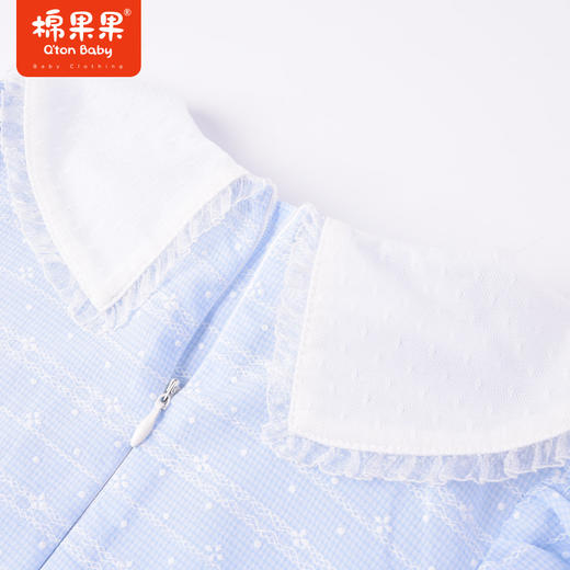 棉果果夏季新品女童女宝翻领连衣裙M222701423244 商品图1