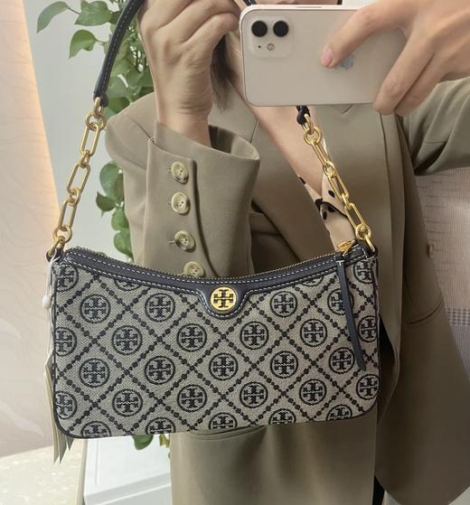 TORY BURCH汤丽柏琦 TB TMONOGRAM提花拉链斜挎腋下包女包 直邮 商品图3