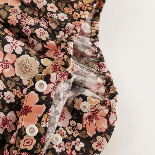 【马克珍妮 芦芙】夏装新款 女宝宝蝴蝶袖纯棉连体衣230781 商品图4