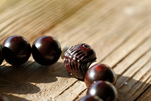 XYZT0027°添福/貔貅印度小叶紫檀手串 商品图3