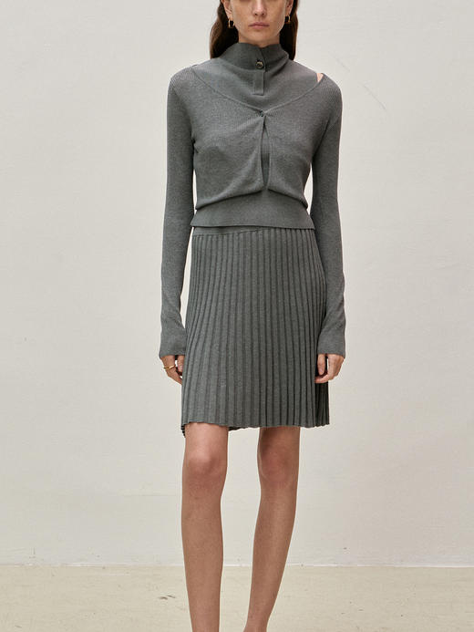 Viktoria Chan | SS23098 Shelby mini cardigan [针织开衫 灰 ] 商品图4