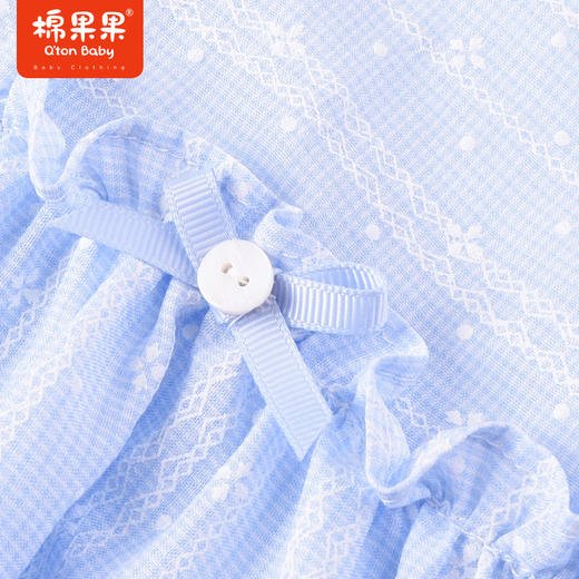 棉果果夏季新品女童女宝翻领连衣裙M222701423244 商品图3