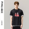 PINLI品立春季新款印花纯棉短袖T恤男士休闲体恤BG231111020 商品缩略图3