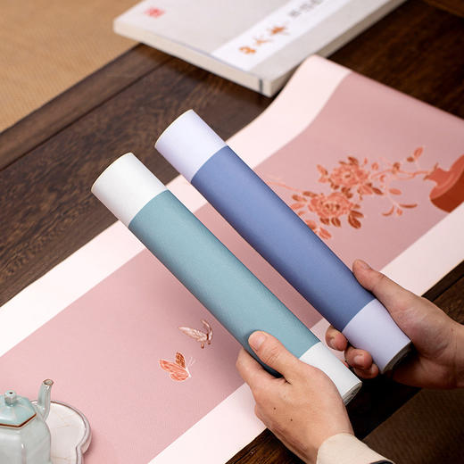 形相茶席 轻描素绘 春夏新品防水防滑套装禅意中国风可裁剪茶台布桌旗新中式 商品图0