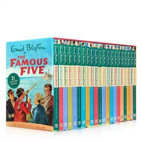 英文原版Enid Blyton Famous Five Series 五个小伙伴历险记章节小说21册套装