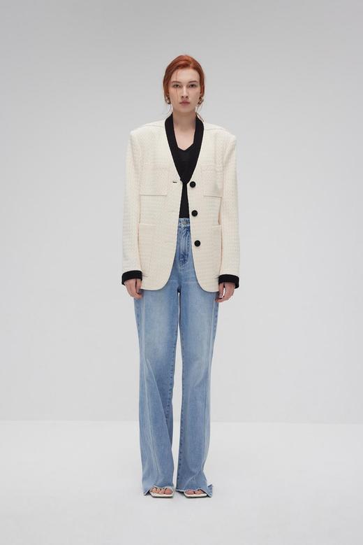 领口撞色肌理外套 商品图0