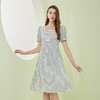 NF8U9斯尔丽瑟俪2023春夏新款法式浪漫高腰节A摆短袖连衣裙 商品缩略图0