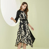 NF848斯尔丽瑟俪2023春夏新品撞色印花大摆法式优雅浪漫连衣裙 商品缩略图2
