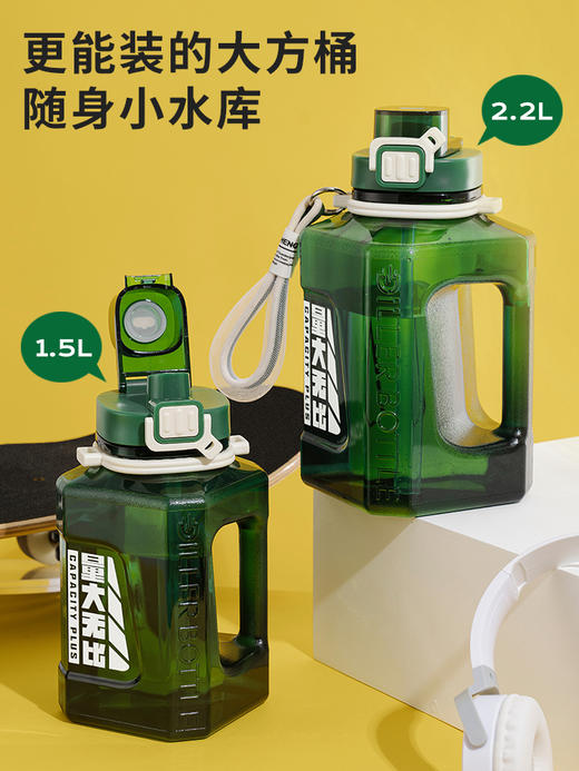 迪乐贝尔tritan量大无比方方桶DB2311/1500ml 商品图3