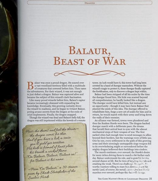 【中商原版】龙与地下城 游戏大师的传奇龙之书 龙族和怪物 英文原版 The Game Masters Book  Aaron Hubrich 商品图5