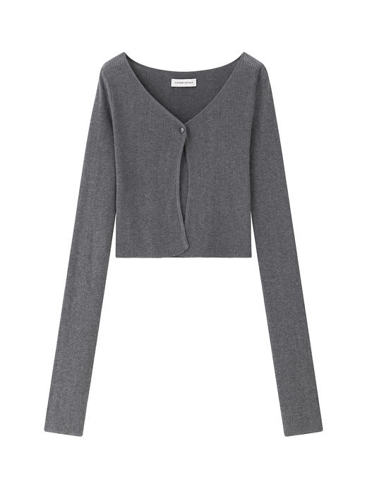 Viktoria Chan | SS23098 Shelby mini cardigan [针织开衫 灰 ] 商品图8