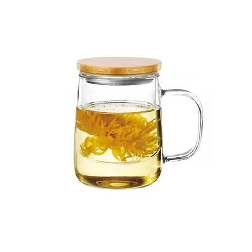 璃海匠心柔至玻璃杯耐高温三件套泡茶杯420ml 商品图0