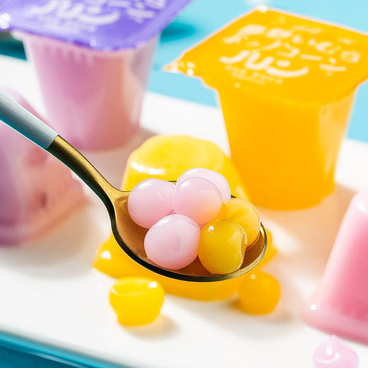 藤野一村爆珠布丁日本风味水果味网红果冻白桃味306g/盒 商品图1
