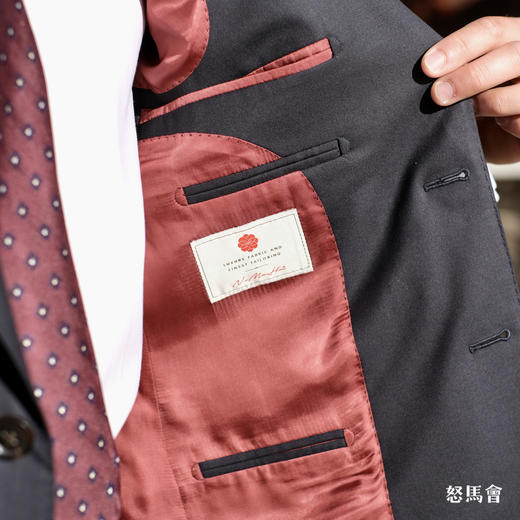 杰尼亚  Cloth Ermenegildo Zegna Traveller 藏青色全麻衬套装 商品图6