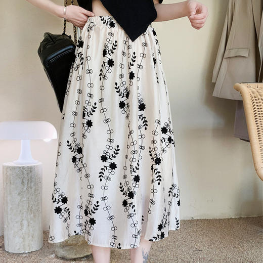 【瘦星人春日邂逅纱裙系列】仙女温柔网纱裙 遮胯显瘦洋气中长款高腰A字裙 商品图6