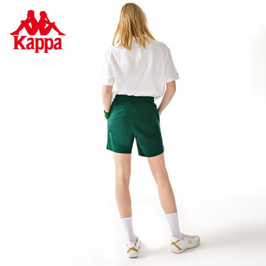 Kappa 1916经典复古短裤2023新款女夏针织休闲短裤阔腿五分裤K0D42DY01 商品图1
