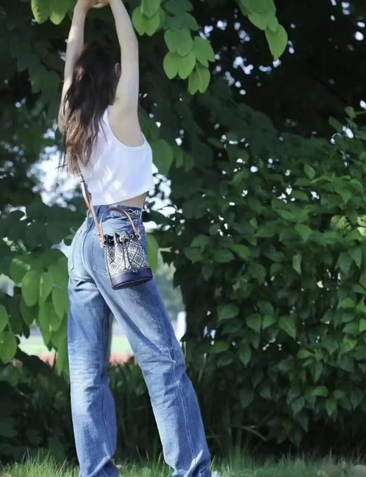 TORY BURCH汤丽柏琦 TB T MONOGRAM提花斜挎水桶包女包迷你号/中号 直邮 商品图3