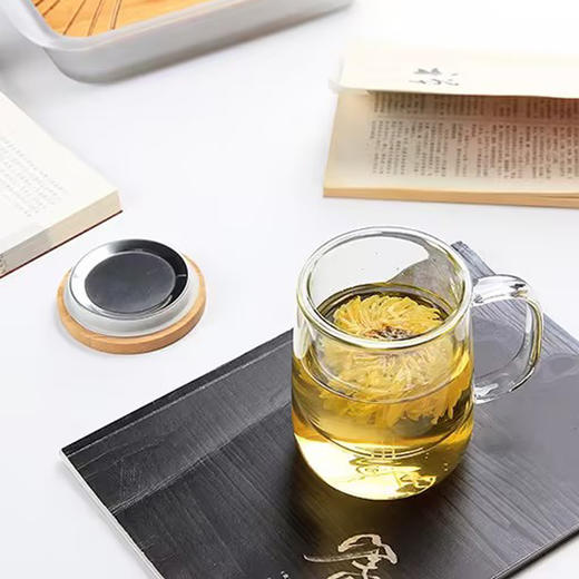 璃海匠心柔至玻璃杯耐高温三件套泡茶杯420ml 商品图3