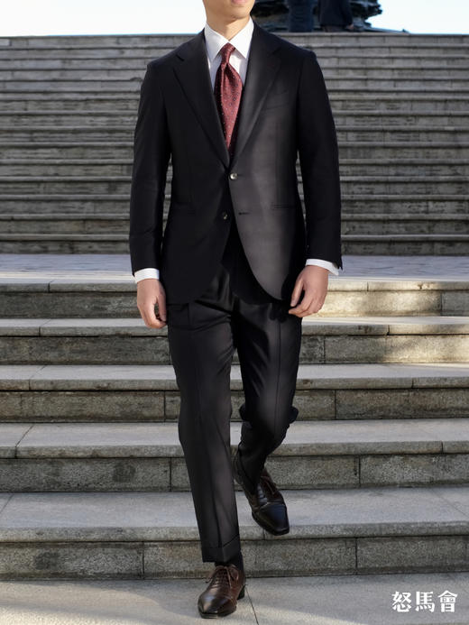 杰尼亚  Cloth Ermenegildo Zegna Traveller 藏青色全麻衬套装 商品图4