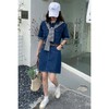 2023春季新款韩版百搭中长款短袖牛仔连衣裙 商品缩略图4