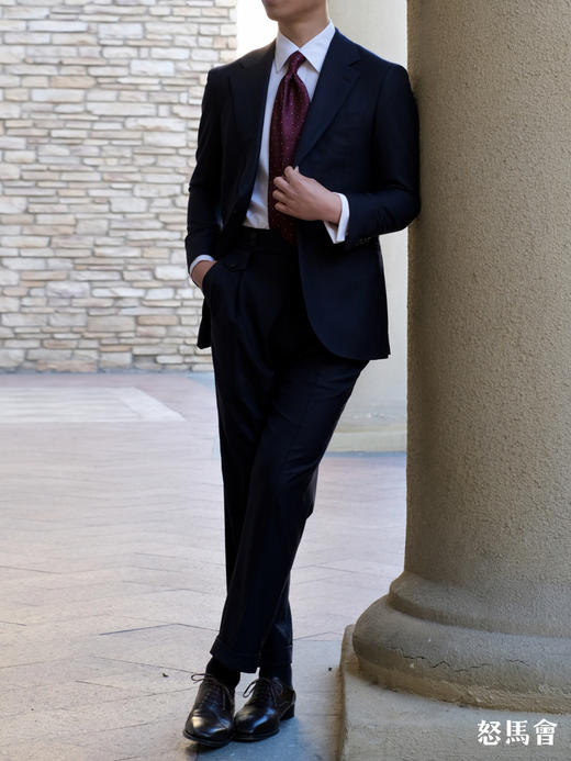 杰尼亚  Cloth Ermenegildo Zegna Traveller 藏青色全麻衬套装 商品图3