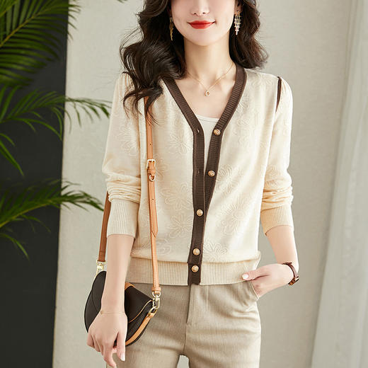 针织开衫女短款毛衣外套，外搭配裙子上衣洋气小衫CC-16-6629 商品图6