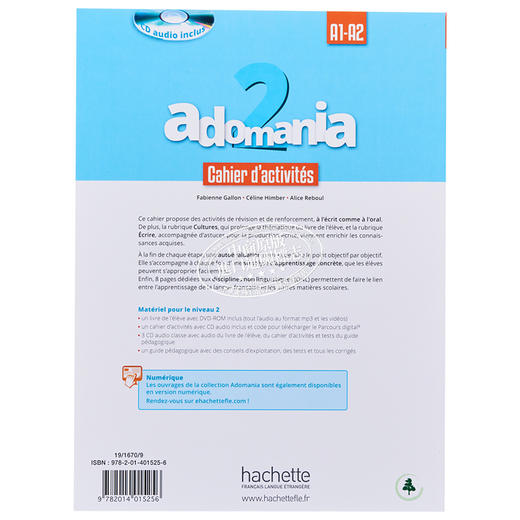【中商原版】青少儿法语教材 法文原版 Adomania Niveau 2 Cahier d activites audio Parcours digital Himber Brillant 商品图1