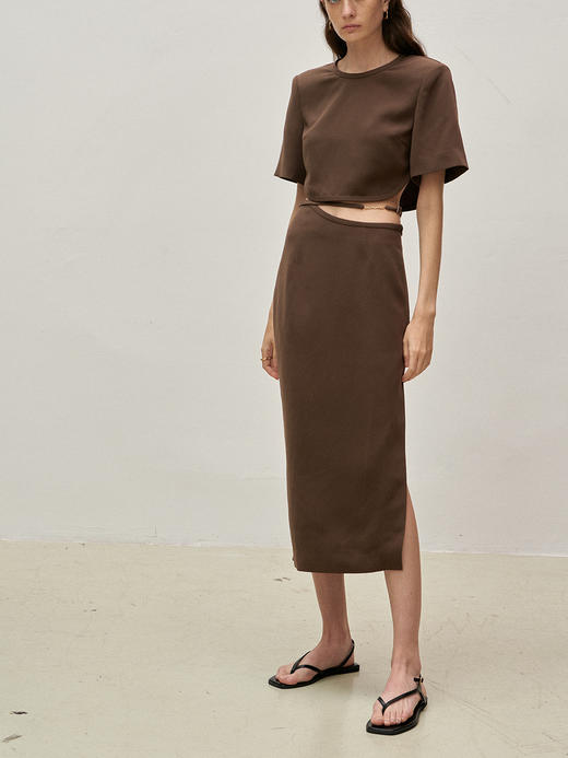 Viktoria Chan | SS23104 Stina cropped top [ 超短上衣 棕 ] 商品图11